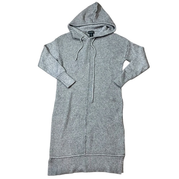 Cynthia Rowley Womens Grey Knitted Sweater Hooded Dress Size Small - Picture 1 of 5